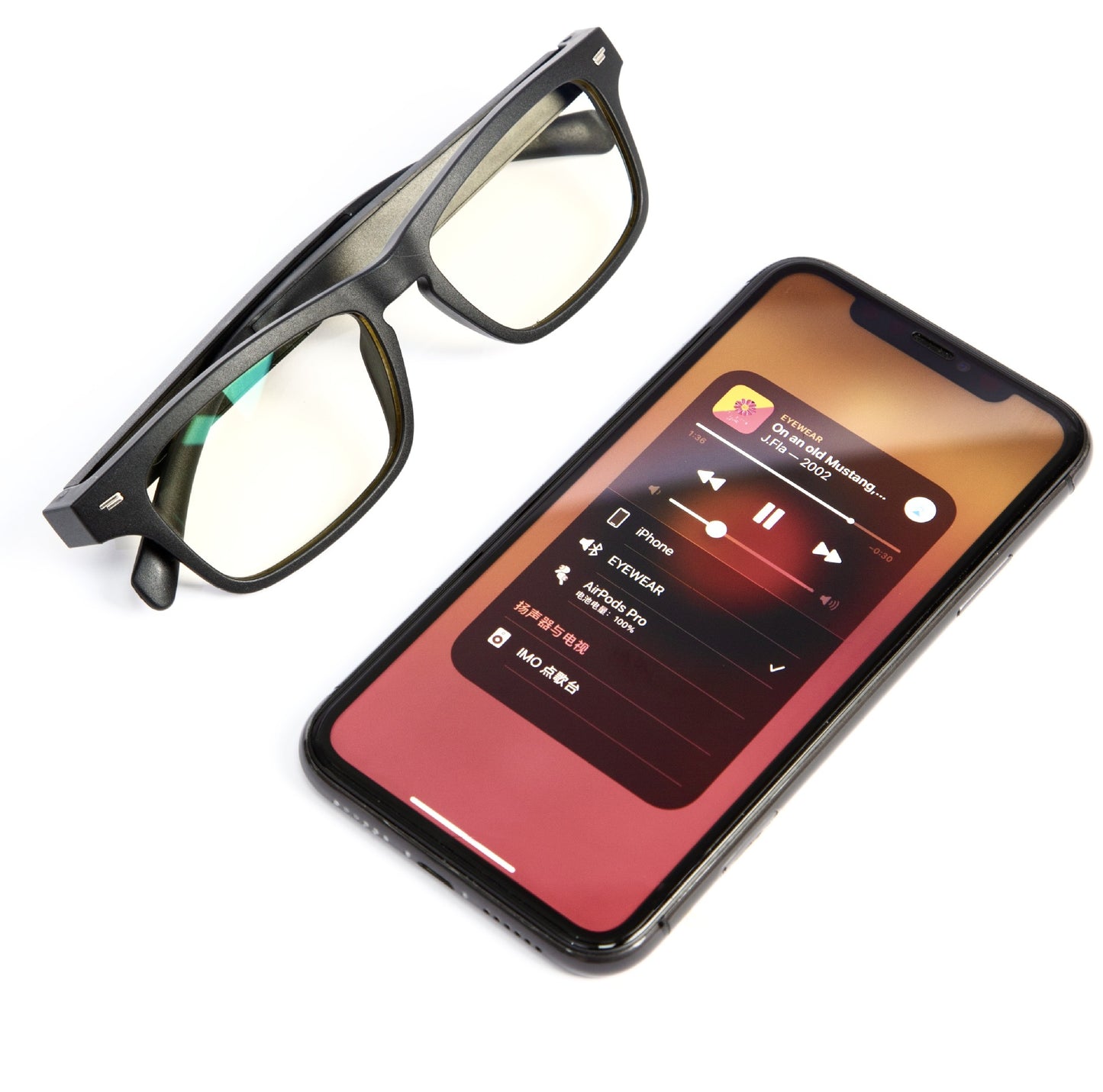 Bluetooth Smart Sunglasses with Built-In Stereo Speakers & Mic
