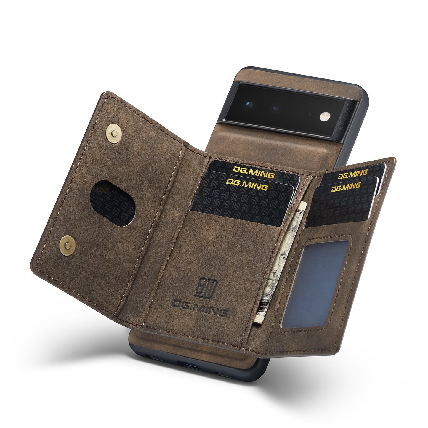 Leather Magnetic Card Holder Phone Case – For Google Pixel