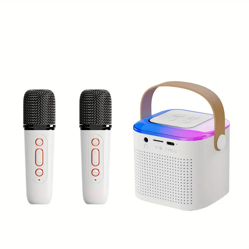 2-Mic Bluetooth Karaoke Speaker with Light Show