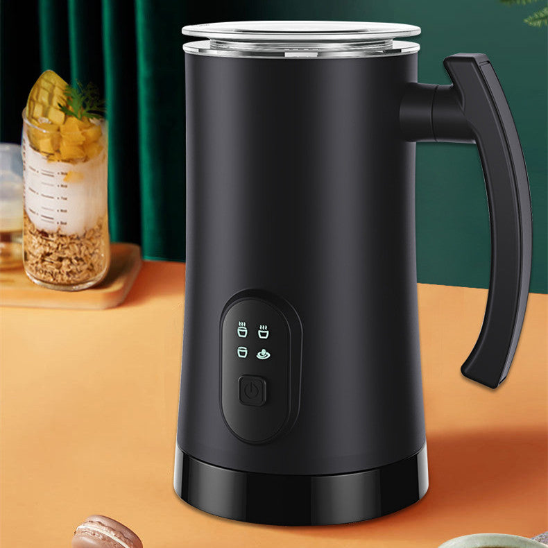 Automatic Stainless Steel Milk Frother & Warmer – 4-in-1 Electric Hot & Cold Foam Maker for Latte, Cappuccino & Coffee