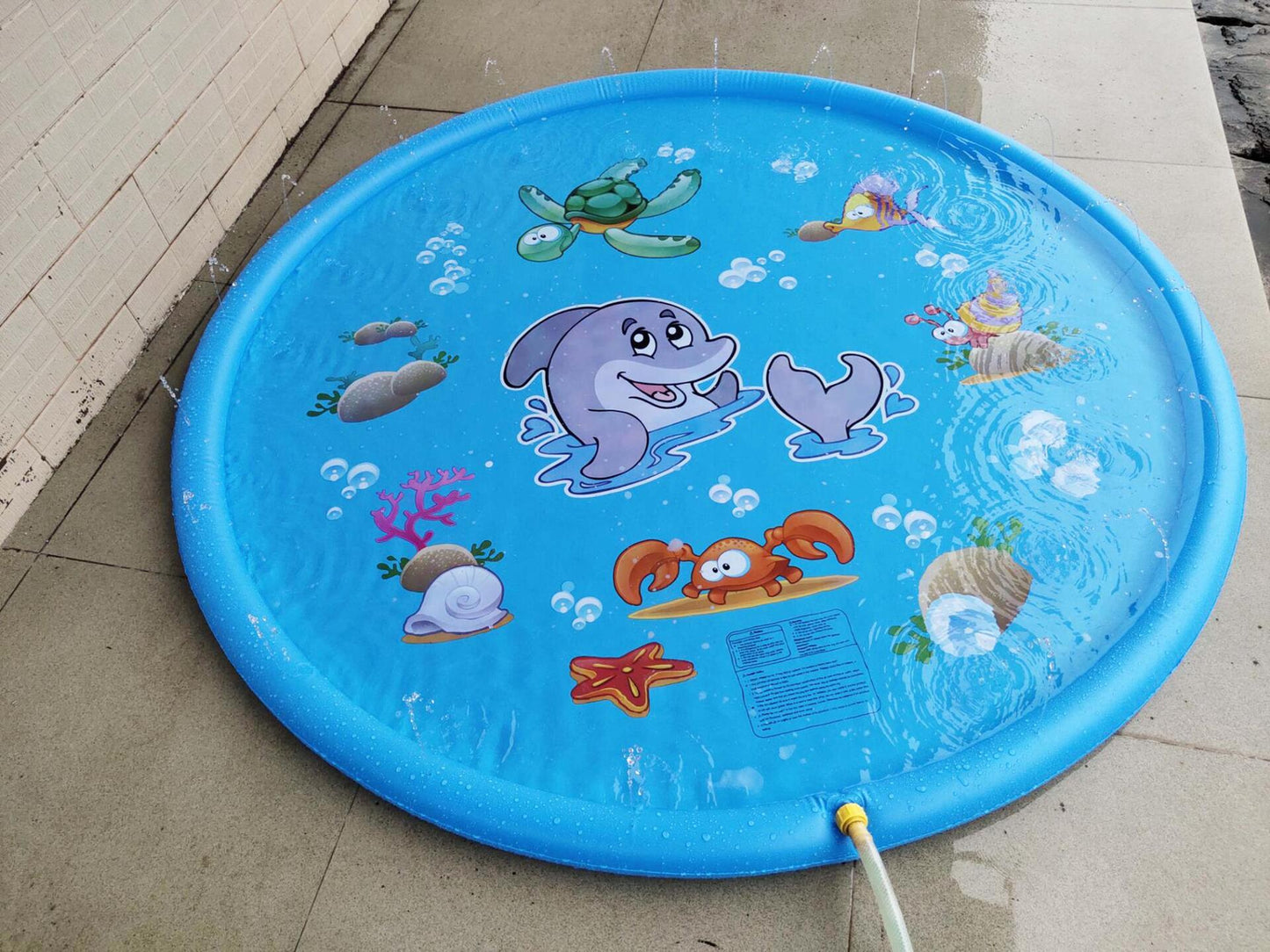 Kids Splash Pad Sprinkler Mat for Outdoor Water Play & Summer Backyard Fun