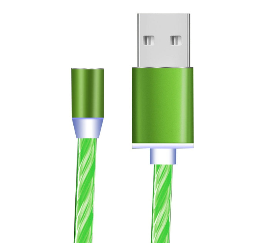 Magnetic LED Flowing Light Charging Cable – Fast Charge Streamer Cable for iPhone, Android & Type-C Devices