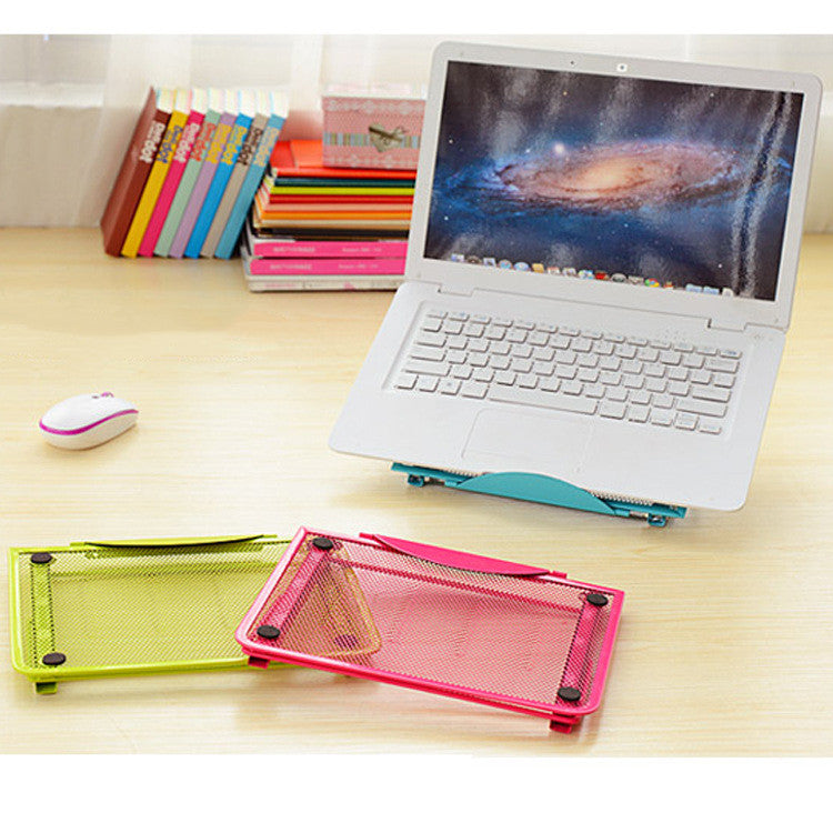 Foldable Ergonomic Laptop Cooling Stand – Portable Metal Adjustable Notebook Holder for Desk & Travel