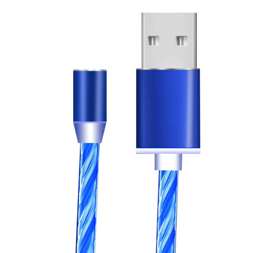 Magnetic LED Flowing Light Charging Cable – Fast Charge Streamer Cable for iPhone, Android & Type-C Devices