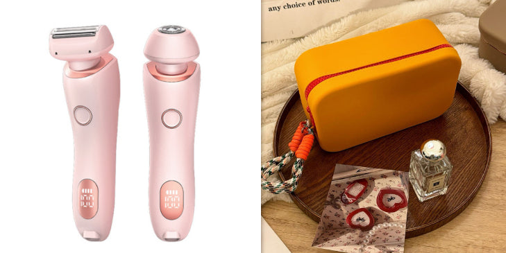 2-in-1 USB Rechargeable Women’s Epilator & Electric Trimmer – Painless Hair Removal Razor for Face, Legs, Bikini & Underarms