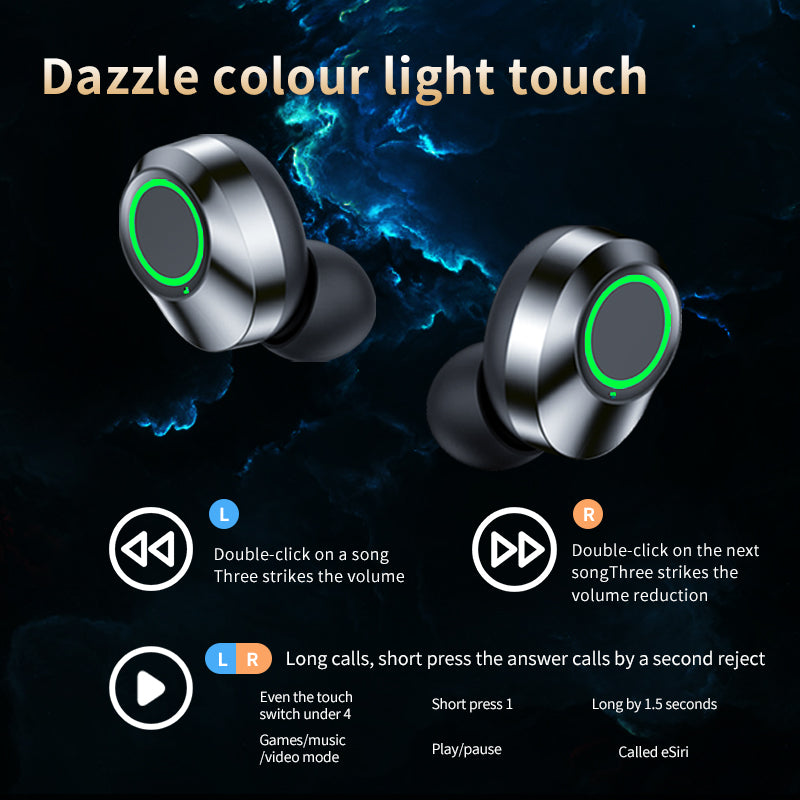 Wireless Bluetooth TWS Headset – Smart Digital Display & Breathing Light Earbuds