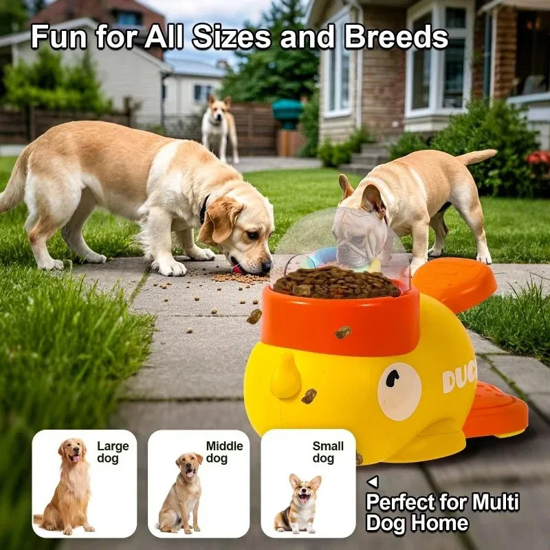 Interactive Dog Puzzle Feeder – Cartoon Duck Treat Dispenser Bowl