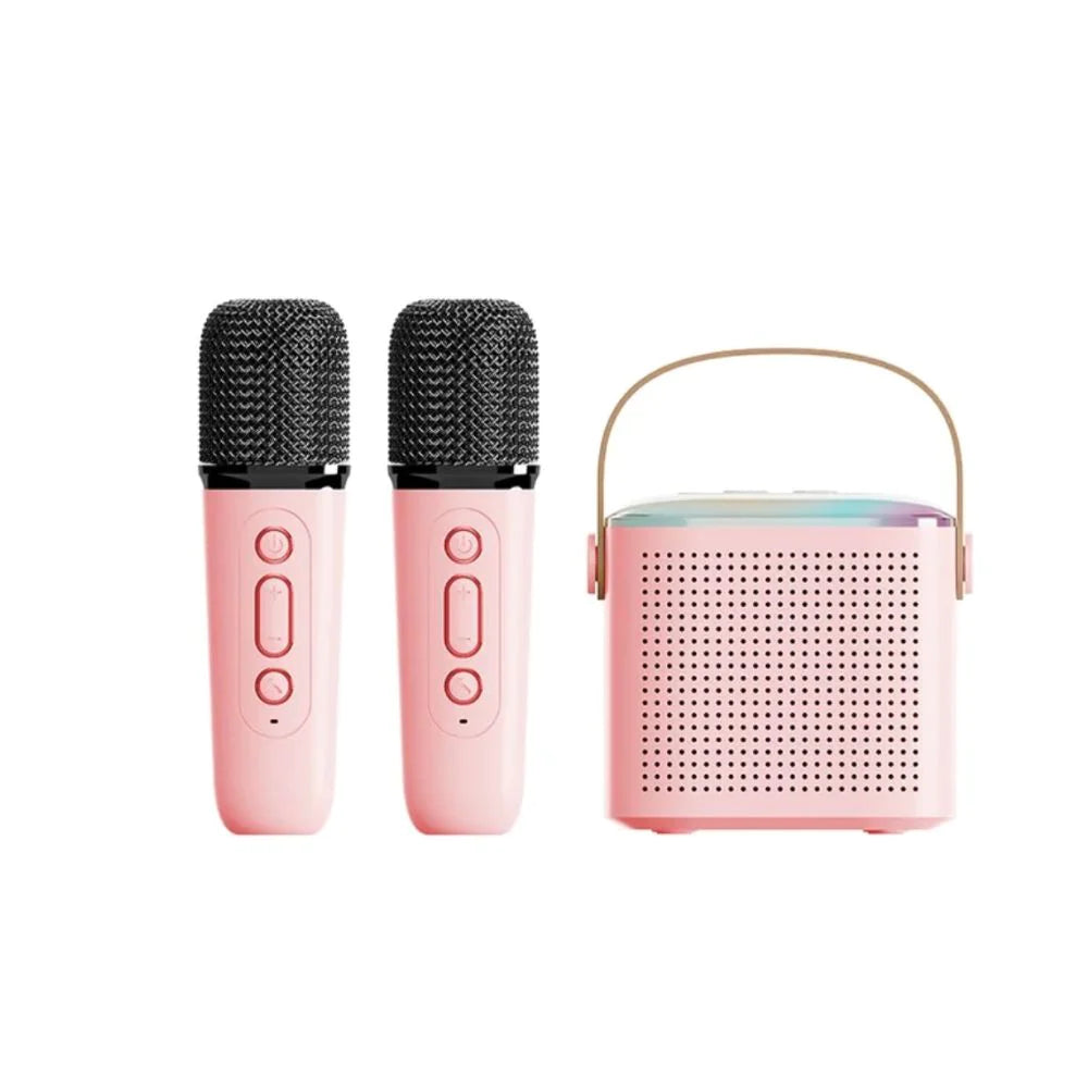 2-Mic Bluetooth Karaoke Speaker with Light Show
