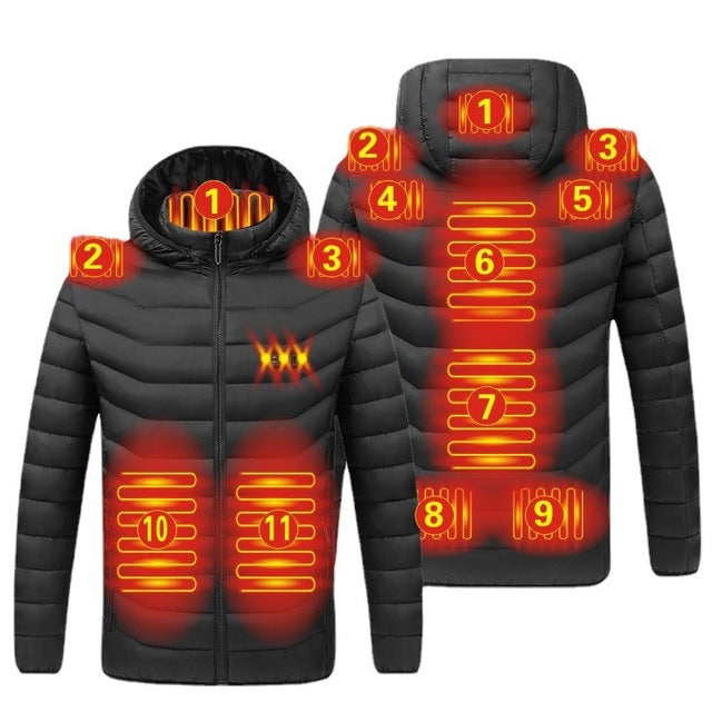 USB Charging Heated Smart Jacket – Tech Thermal Outerwear with Adjustable Temperature Control