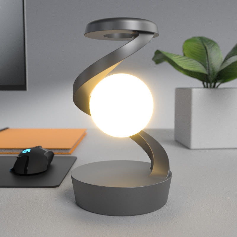 Rotating Moon Wireless Charging Desk Lamp – Sensor Control Night Light