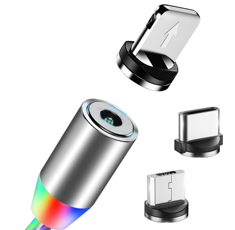 Magnetic LED Flowing Light Charging Cable – Fast Charge Streamer Cable for iPhone, Android & Type-C Devices