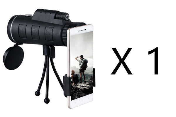HD Monocular Telescope with Phone Clip & Tripod – High Power Zoom Scope for Smartphone Photography, Camping & Wildlife Viewing