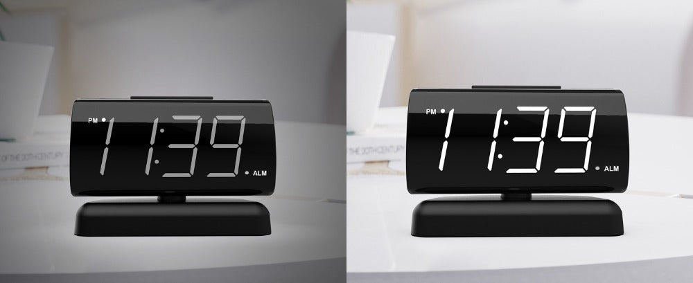 LED 90° Rotating Display Clock – Digital Modern Table Clock
