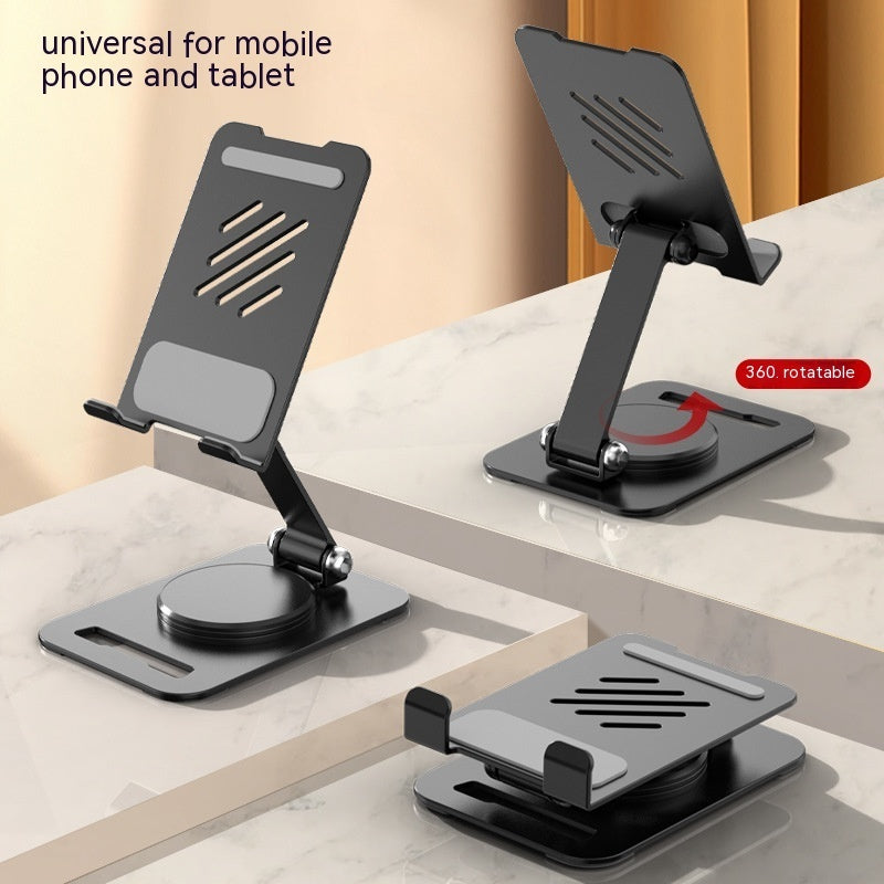360° Rotating Metal Desk Phone Stand – Adjustable Smartphone & Tablet Holder for Office Setup