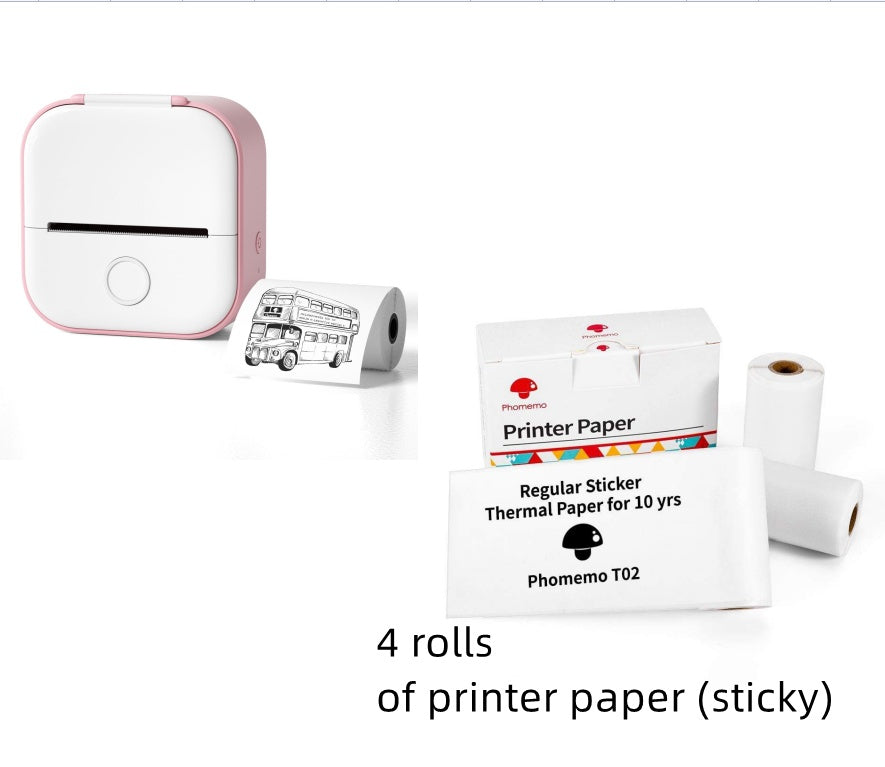 Portable Mini Thermal Label Printer – Bluetooth-Compatible Home & Student Photo Printer for Price Tags & Labels