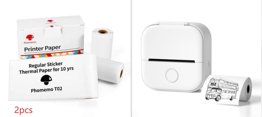 Portable Mini Thermal Label Printer – Bluetooth-Compatible Home & Student Photo Printer for Price Tags & Labels