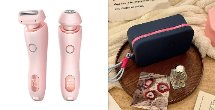 2-in-1 USB Rechargeable Women’s Epilator & Electric Trimmer – Painless Hair Removal Razor for Face, Legs, Bikini & Underarms