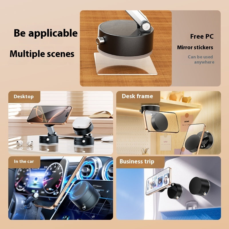 Foldable Magnetic Vacuum Car Phone Holder – 360° Rotating Suction Cup Mount for Hands-Free Navigation & Dashboard Use