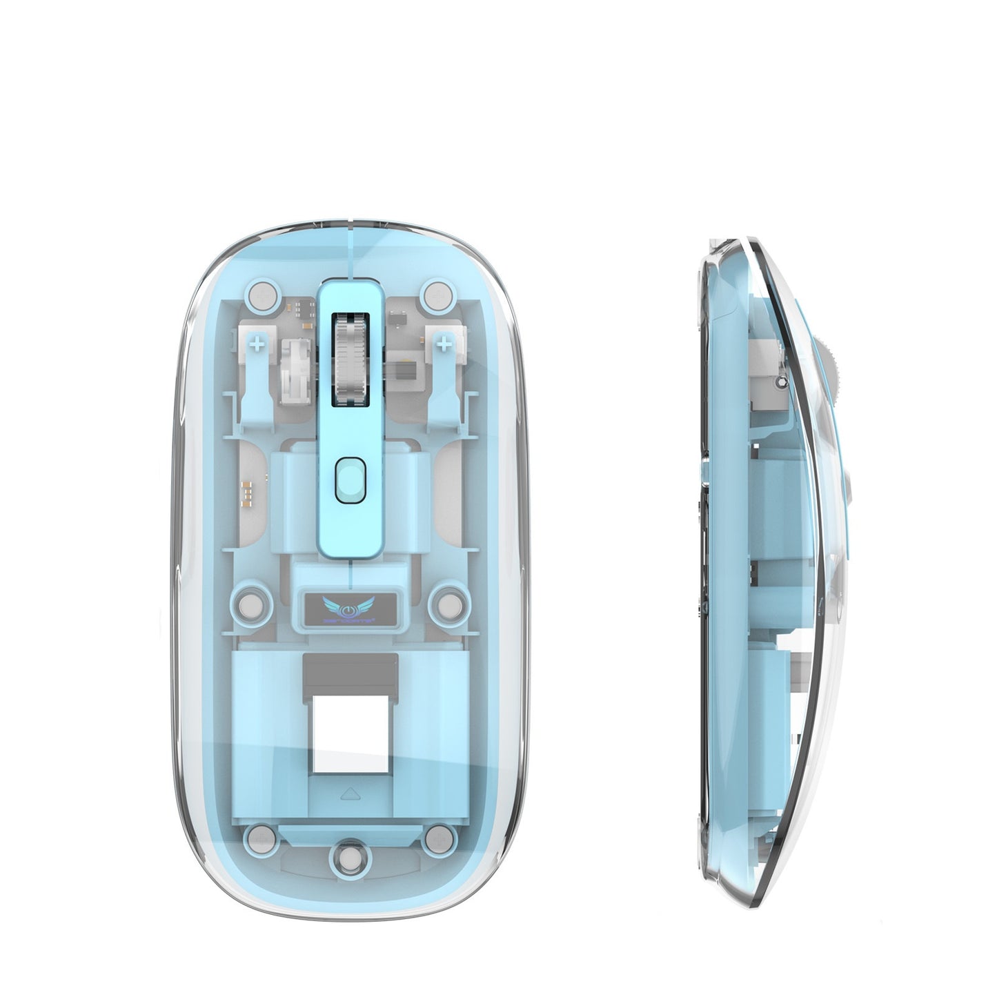 Transparent RGB Wireless Gaming Mouse – Triple Mode Bluetooth Magnetic Gaming Mouse for PC & Laptop