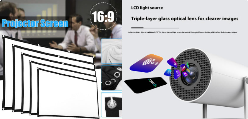 Portable Mini Home Projector – Compact Video Entertainment & Movie Gadget