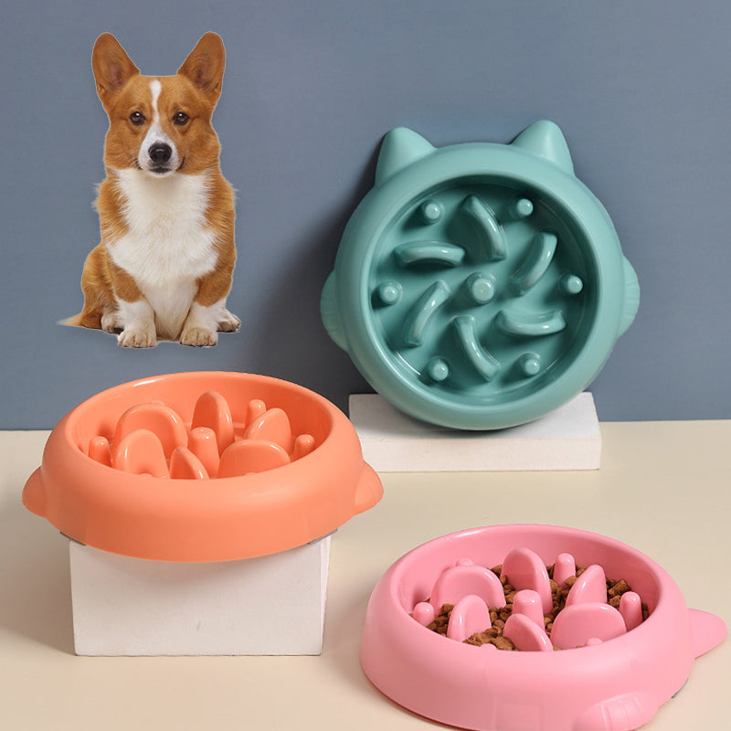 Safe Slower-Eating Dog & Cat Bowl
