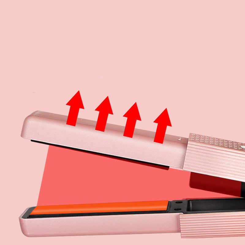 Cordless USB Hair Straightener & Curler – Portable Styling Tool