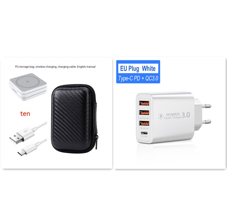 3-in-1 Foldable Magnetic Wireless Charger – Portable Charging Stand for Phone, Watch & Earbuds
