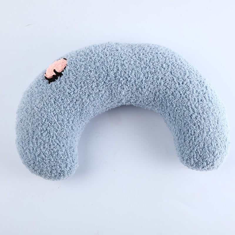 U-Shaped Pet Pillow Bed – Plush Cat & Small Dog Comfort Cushion