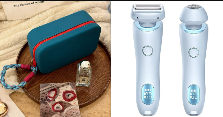 2-in-1 USB Rechargeable Women’s Epilator & Electric Trimmer – Painless Hair Removal Razor for Face, Legs, Bikini & Underarms
