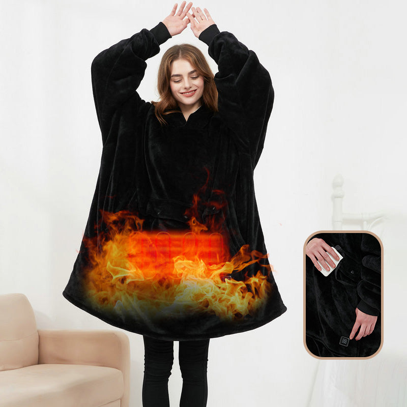 USB Heated Oversized Hoodie Blanket
