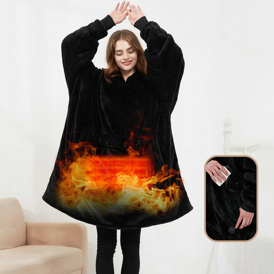 USB Heated Oversized Hoodie Blanket
