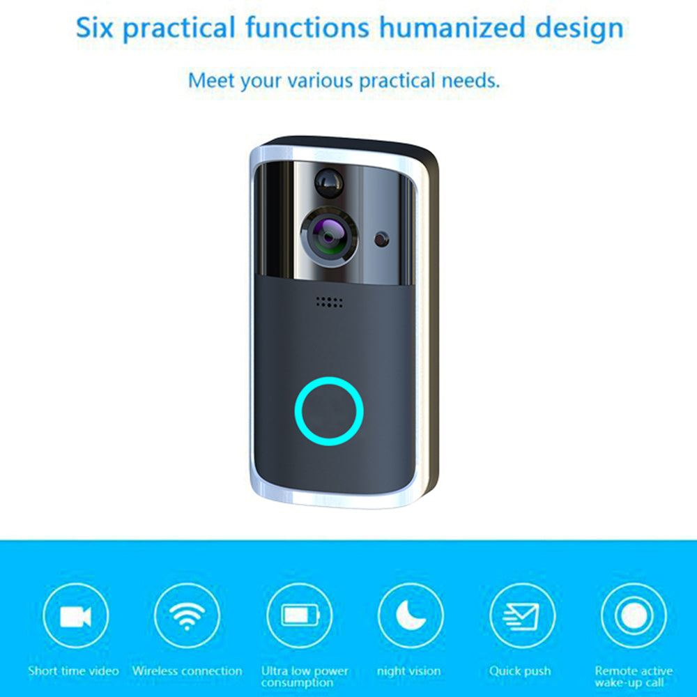 WiFi Video Doorbell Camera – Smart Wireless Security Doorbell with Night Vision & Two-Way Audio