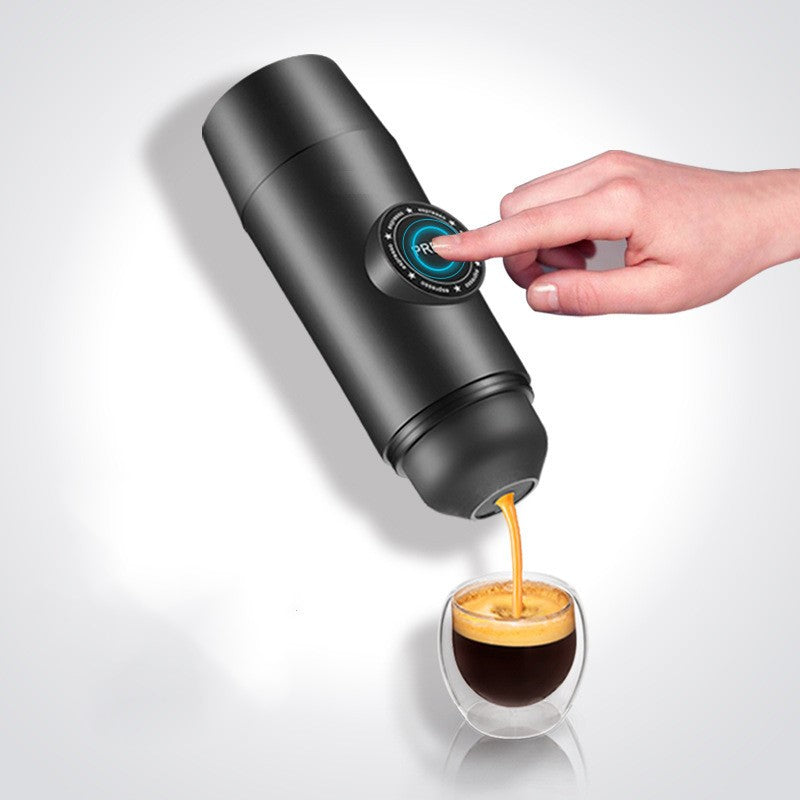Portable Rechargeable Mini Espresso Machine – Electric Travel Coffee Maker for Capsules & Ground Coffee with 18 Bar Pressure