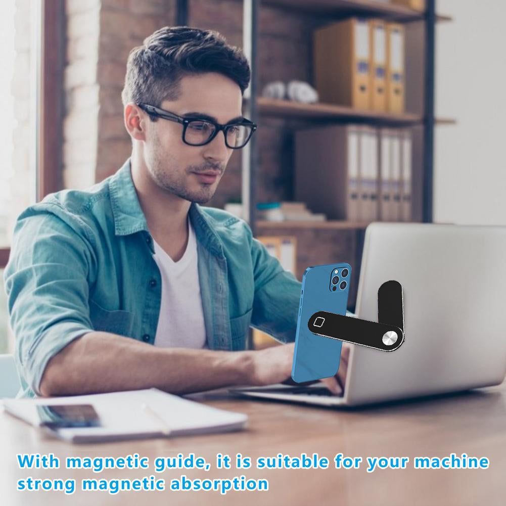 Magnetic Dual-Screen Laptop Phone Mount – Foldable Monitor Side Clip for Productivity & Desk Setup
