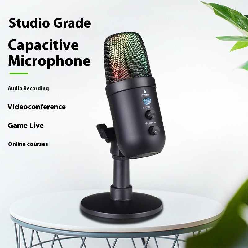 RGB USB Gaming Microphone – Streaming Mic for PC, Mobile & Content Creation Setup