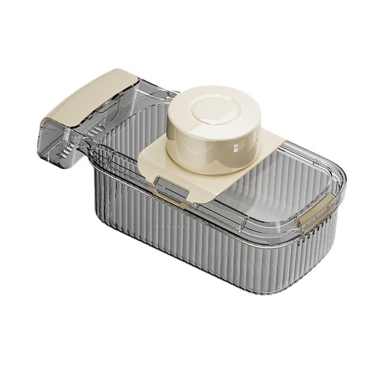 2-In-1 Multifunctional Vegetable Cutter & Dicer – Food Chopper with Draining Basket