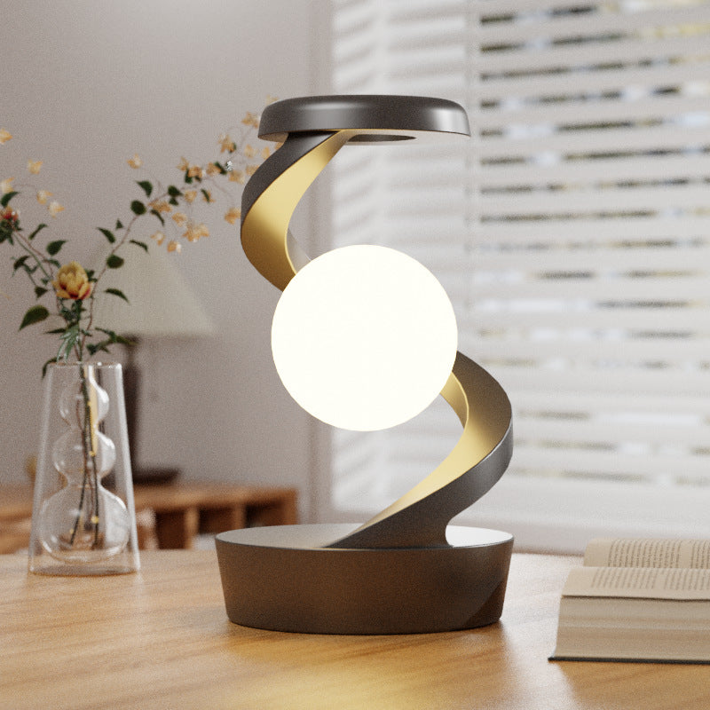 Rotating Moon Wireless Charging Desk Lamp – Sensor Control Night Light