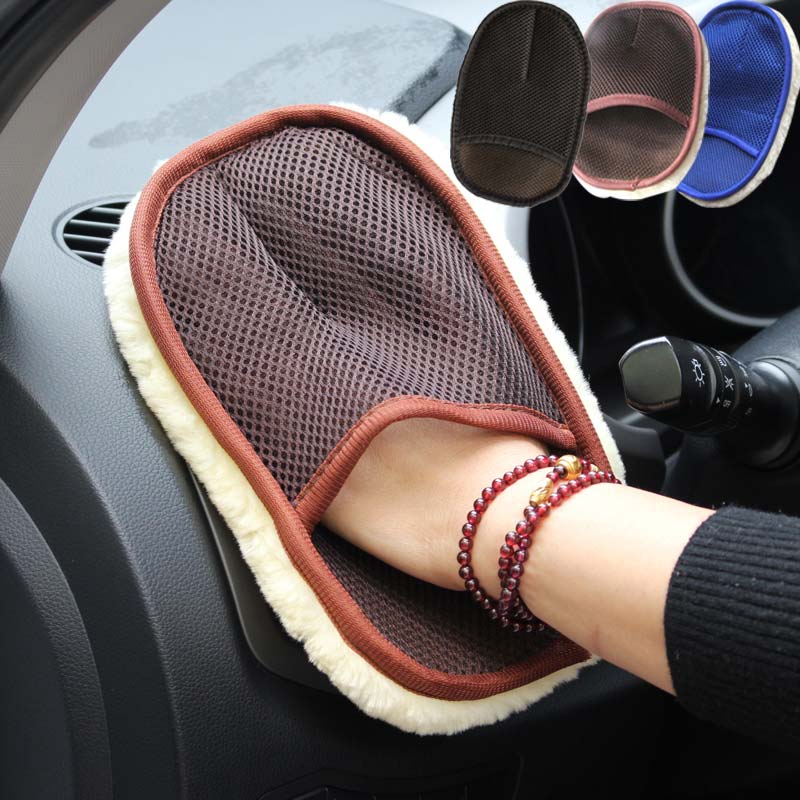 Premium Soft Wool Car Wash Mitt Glove – Scratch-Free Microfiber Cleaning Tool for Cars, Motorcycles & Auto Detailing
