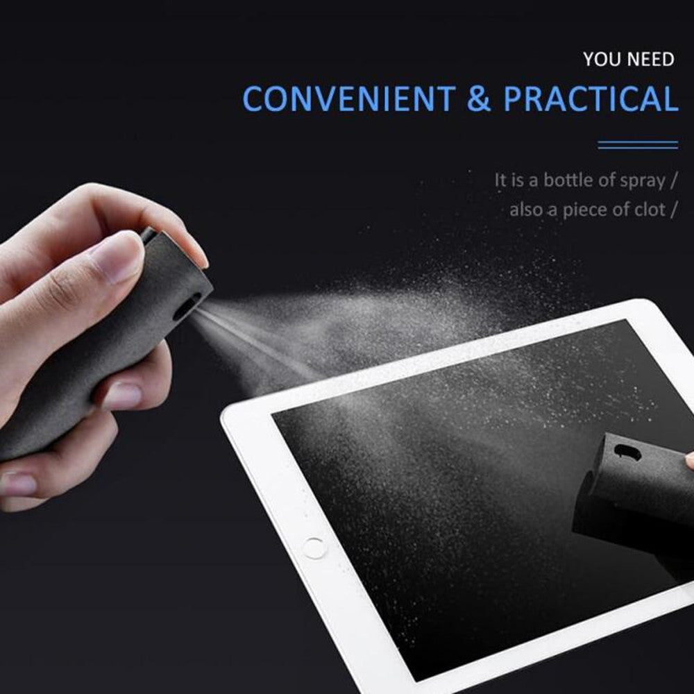 2-in-1 Portable Screen Cleaner Spray with Microfiber Cloth for Phone, Laptop & Tablet – Pocket Size Anti-Fingerprint Cleaning Kit