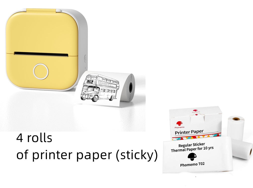 Portable Mini Thermal Label Printer – Bluetooth-Compatible Home & Student Photo Printer for Price Tags & Labels