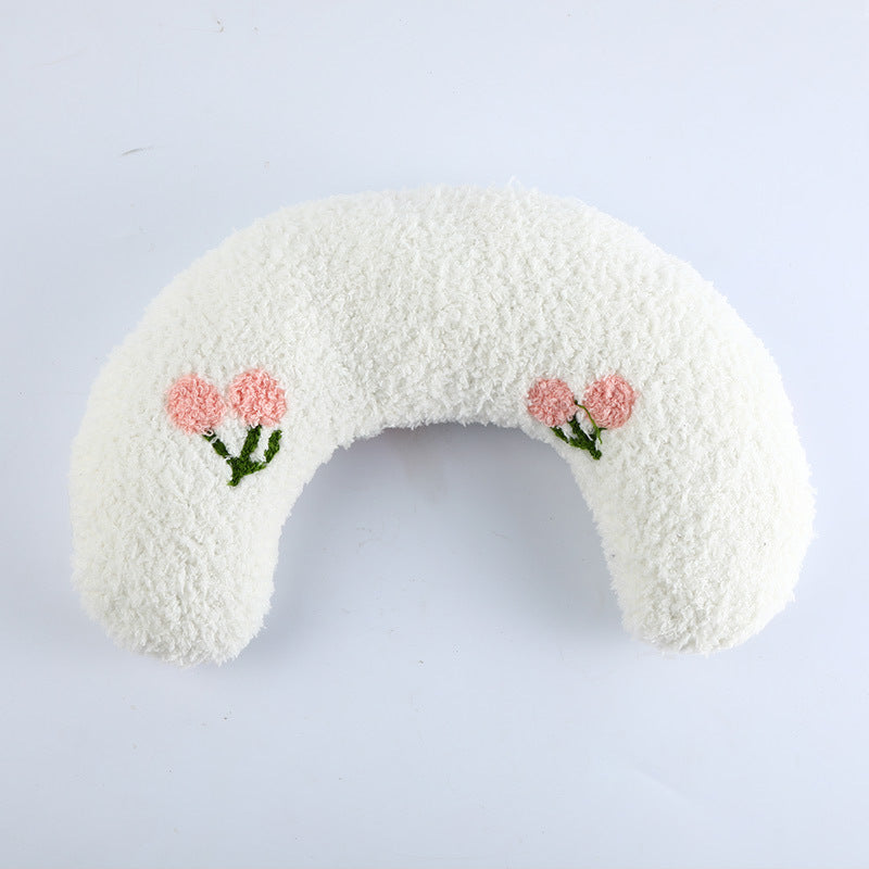 U-Shaped Pet Pillow Bed – Plush Cat & Small Dog Comfort Cushion