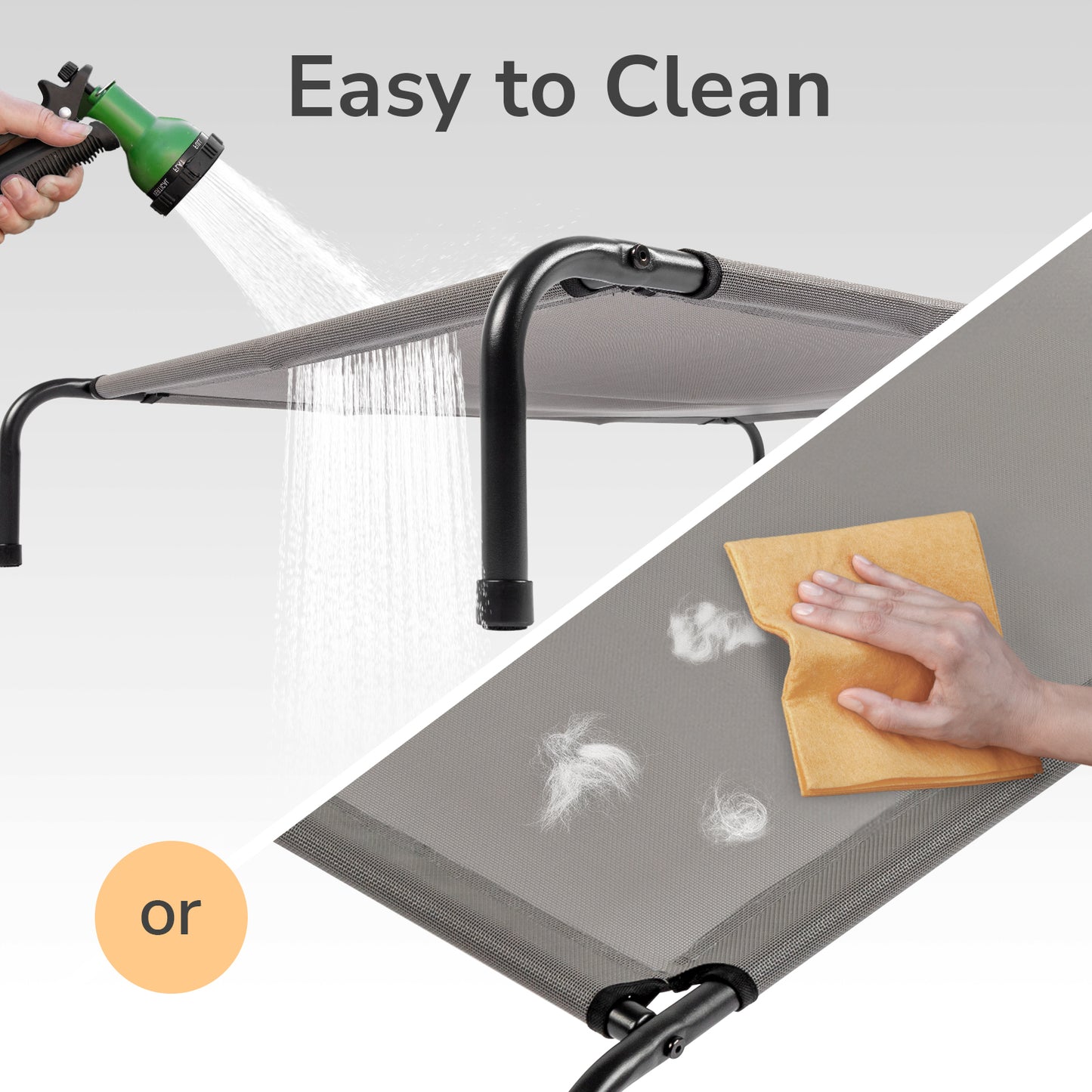 Breathable Elevated Dog Bed – Outdoor & Indoor Pet Lounger (Alloy + Mesh)