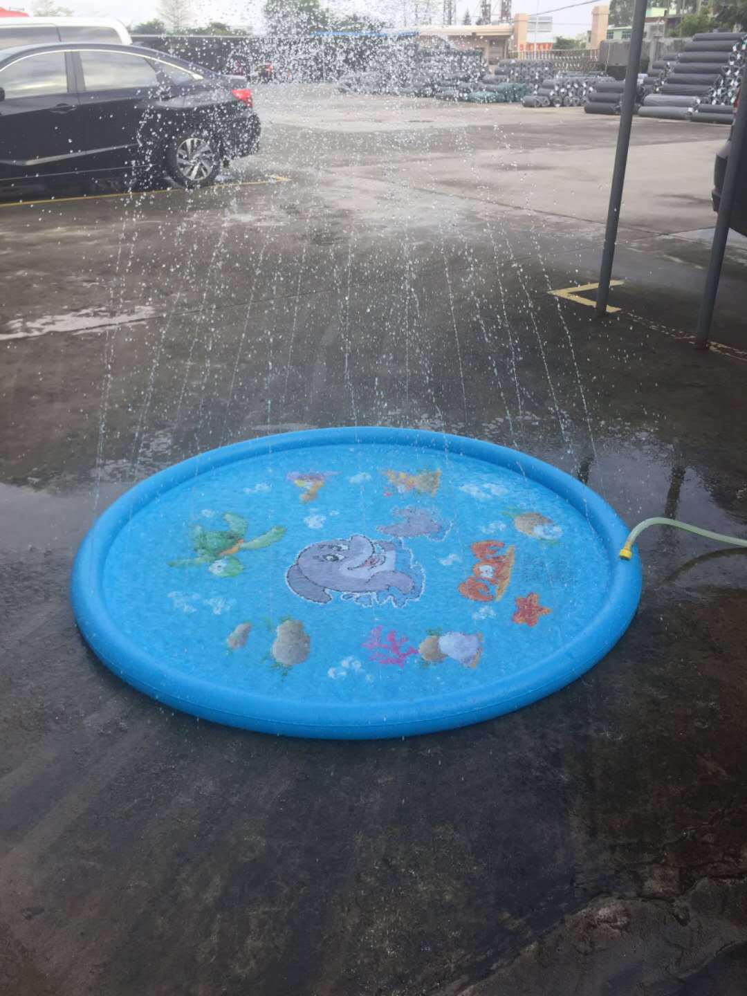 Kids Splash Pad Sprinkler Mat for Outdoor Water Play & Summer Backyard Fun