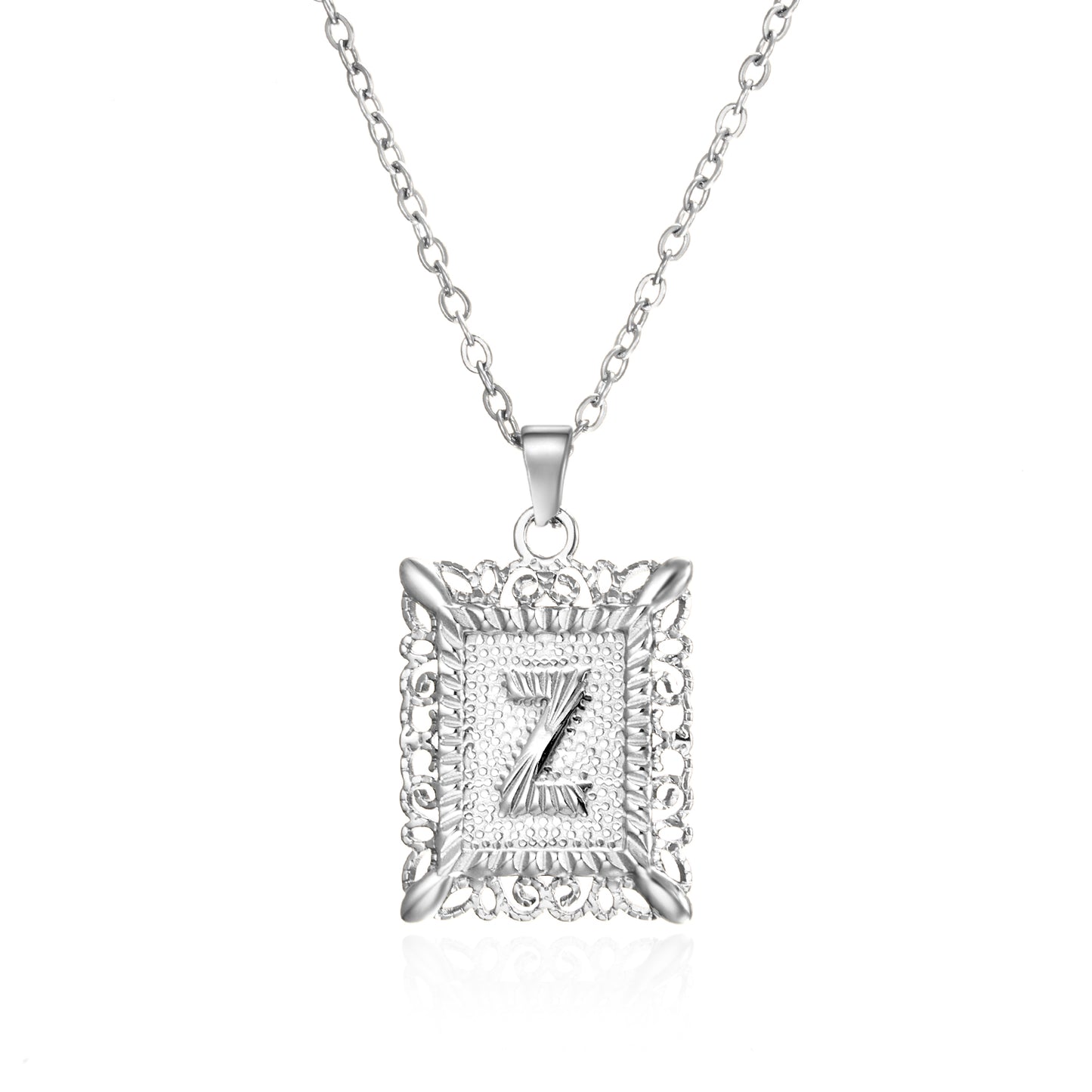 Stainless Steel Gold/Silver Personalized Initial Letter Alphabet Necklace