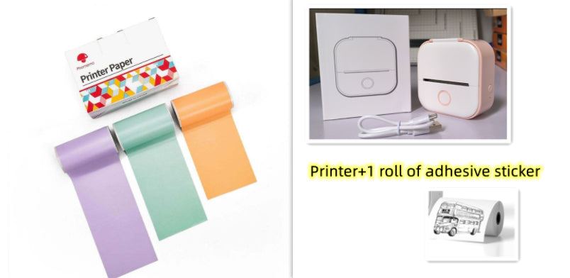 Portable Mini Thermal Label Printer – Bluetooth-Compatible Home & Student Photo Printer for Price Tags & Labels