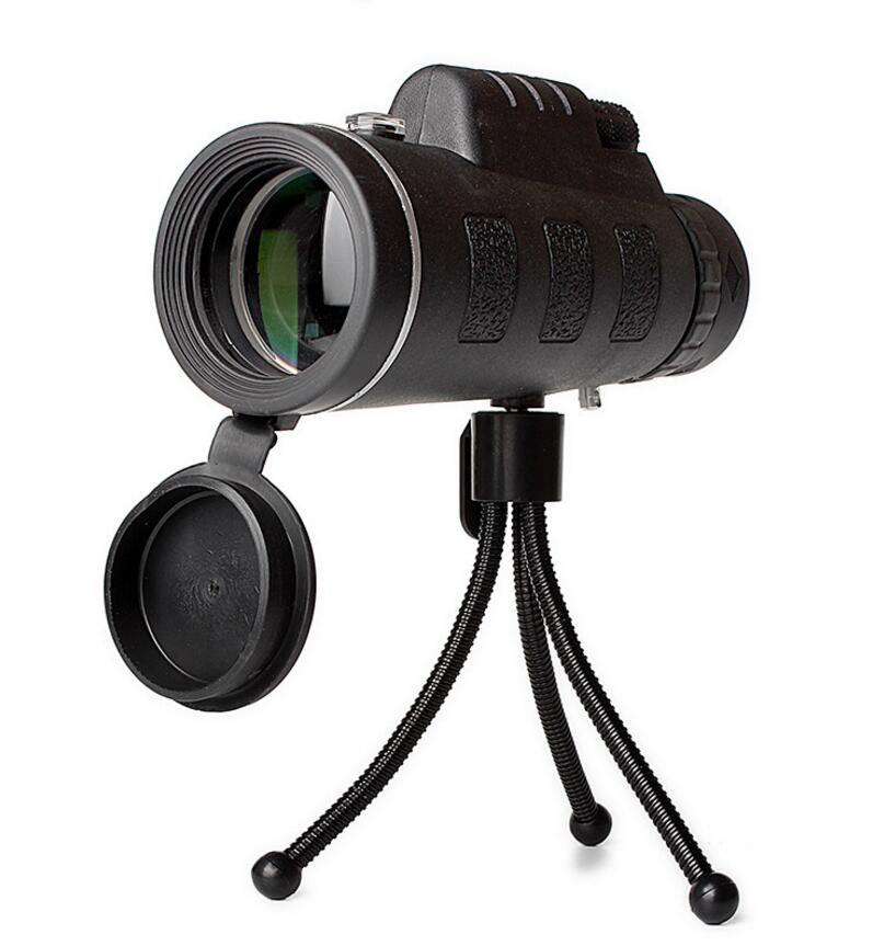 HD Monocular Telescope with Phone Clip & Tripod – High Power Zoom Scope for Smartphone Photography, Camping & Wildlife Viewing