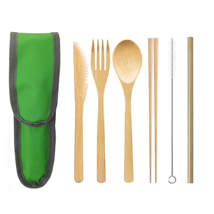 Eco-Friendly Reusable Bamboo Travel Cutlery Set