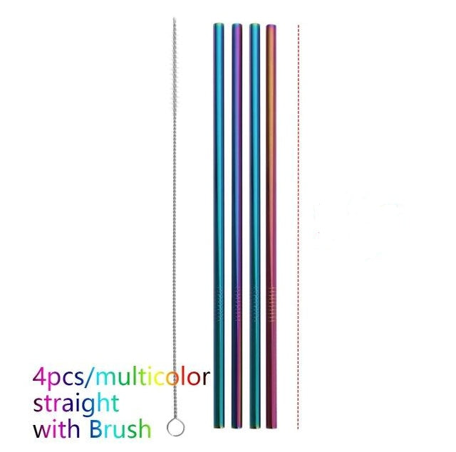 Colorful Reusable Stainless Steel Straws
