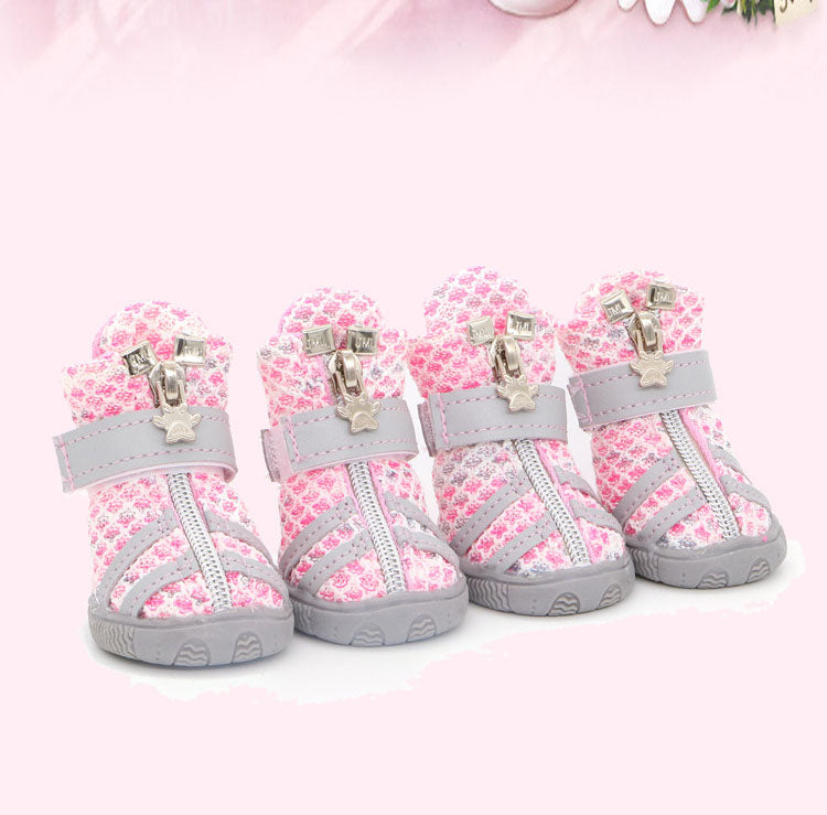 Breathable Sports Dog Shoes – Non-Slip Pet Footwear for Small & Medium Dogs