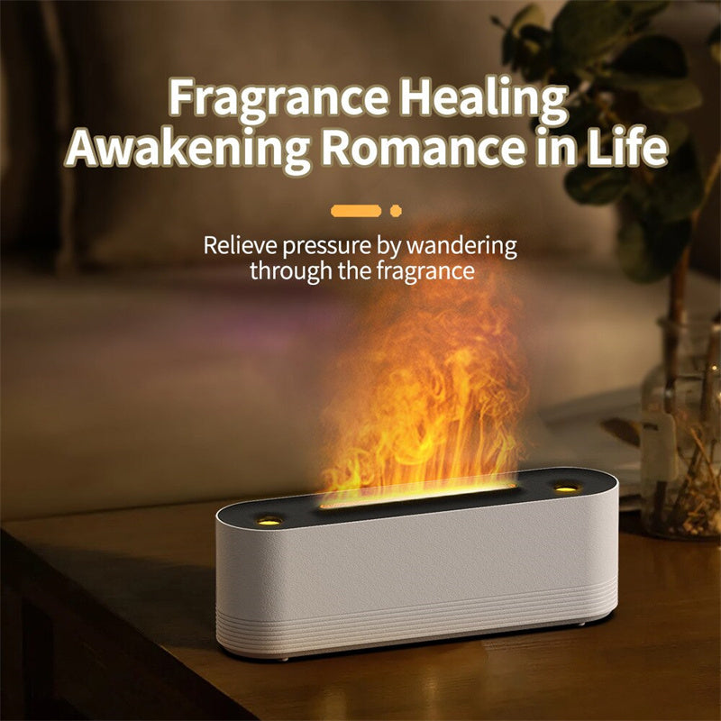 Flame Air Humidifier and LED Aroma Diffuser for Home Decor